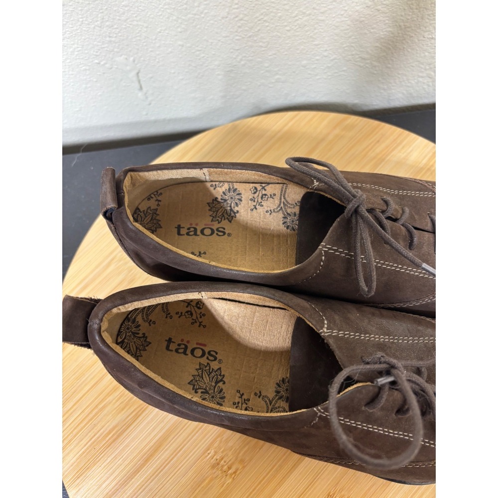 Taos Footwear Getaway Womens 7.5 Oxford Lace Up Brown Leather Lace Up Shoes - Picture 8 of 10